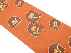 花模様織り出し袋帯